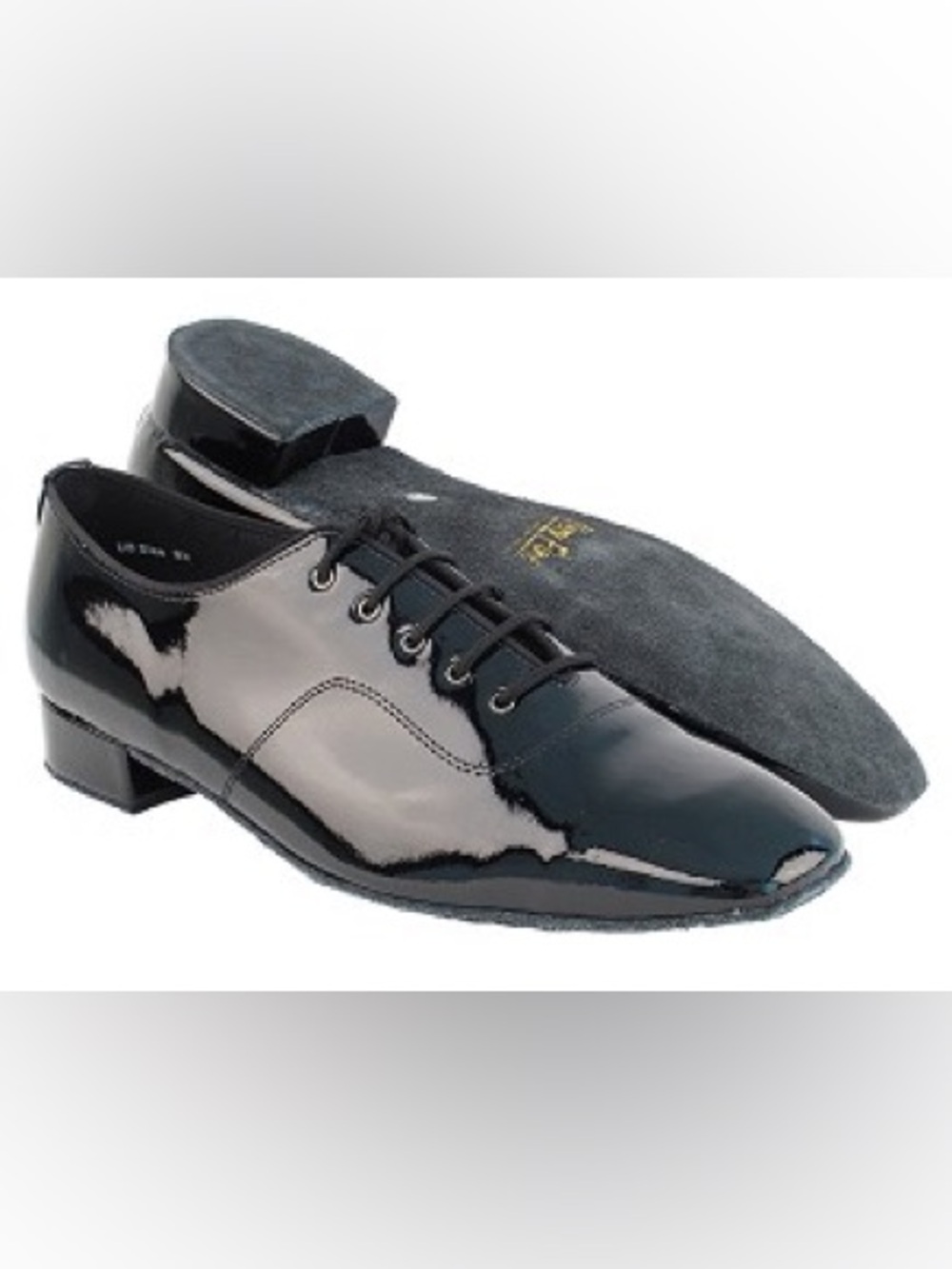 Very Fine Men’s Ballroom Dance Black Patent Leather Oxfords 10.5 US